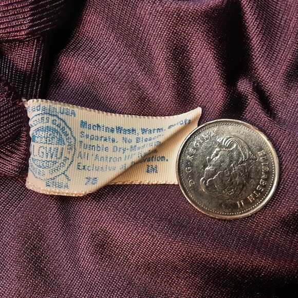 Vintage Plum Nylon Satin Half Slip – Sweet Nothings by Maidenform Size M - Picture 5 of 6